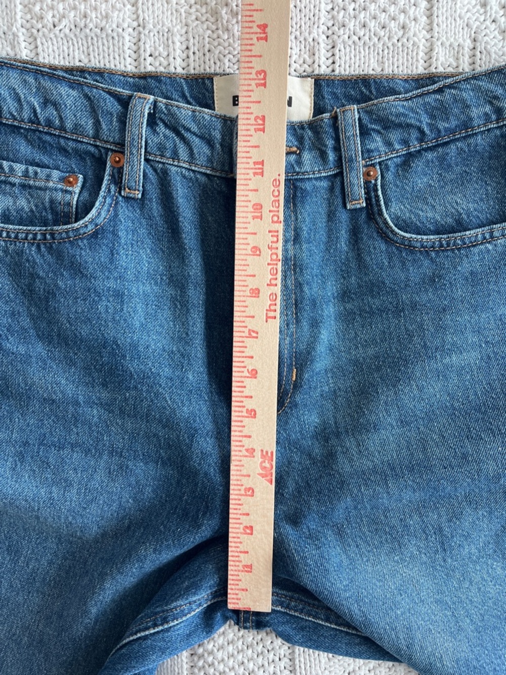 Boden High Rise Straight Leg Jeans in Mid Vintage Sz 30 P - Picture 10 of 15